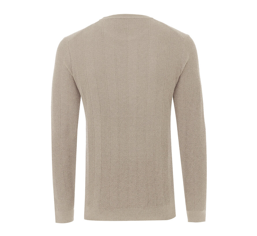 Pullover Herringbone Jo Beige (TRKWKE143 - 101)