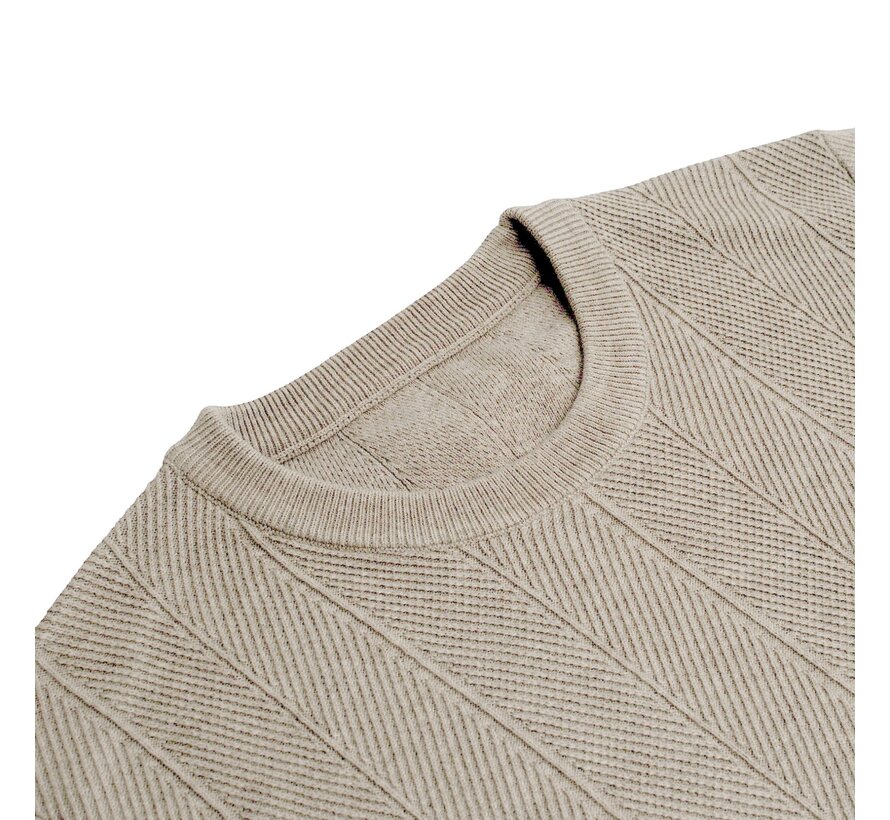 Pullover Herringbone Jo Beige (TRKWKE143 - 101)