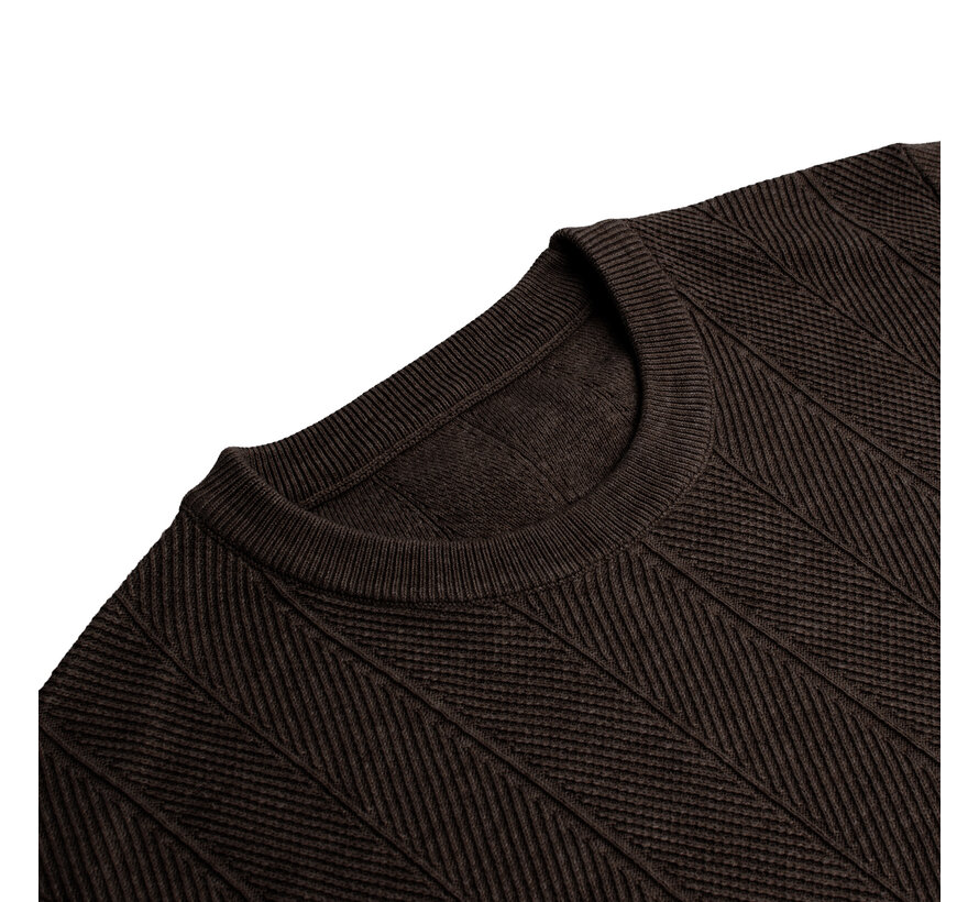 Pullover Herringbone Jo Dark Brown (TRKWKE143 - 402)