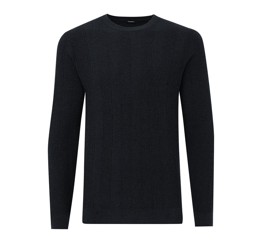 Pullover Herringbone Jo Navy (TRKWKE143 - 803)