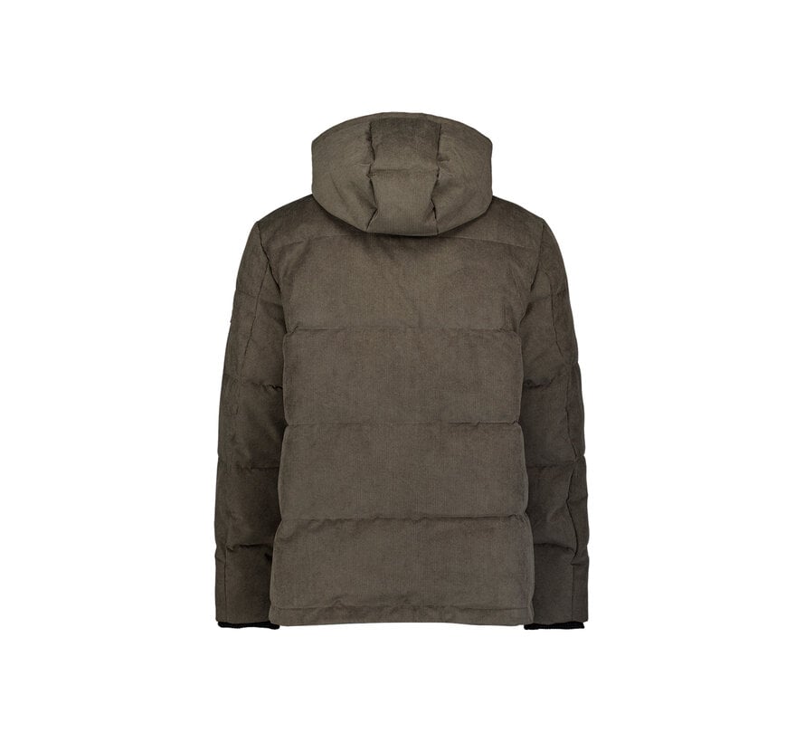 No Excess Winterjas Jacket Medium Length Corduroy Hooded Army (33630917SN - 053)