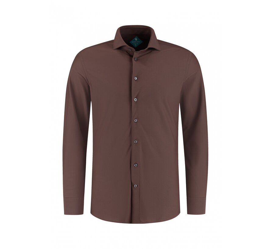 District Indigo Pique Performance Shirt Dark Brown (7.31.025.780 - 040)