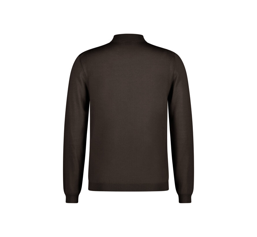 Roy Robson Pullover Mock Neck Wol Dark Brown (091 17855 1304700 - A210)