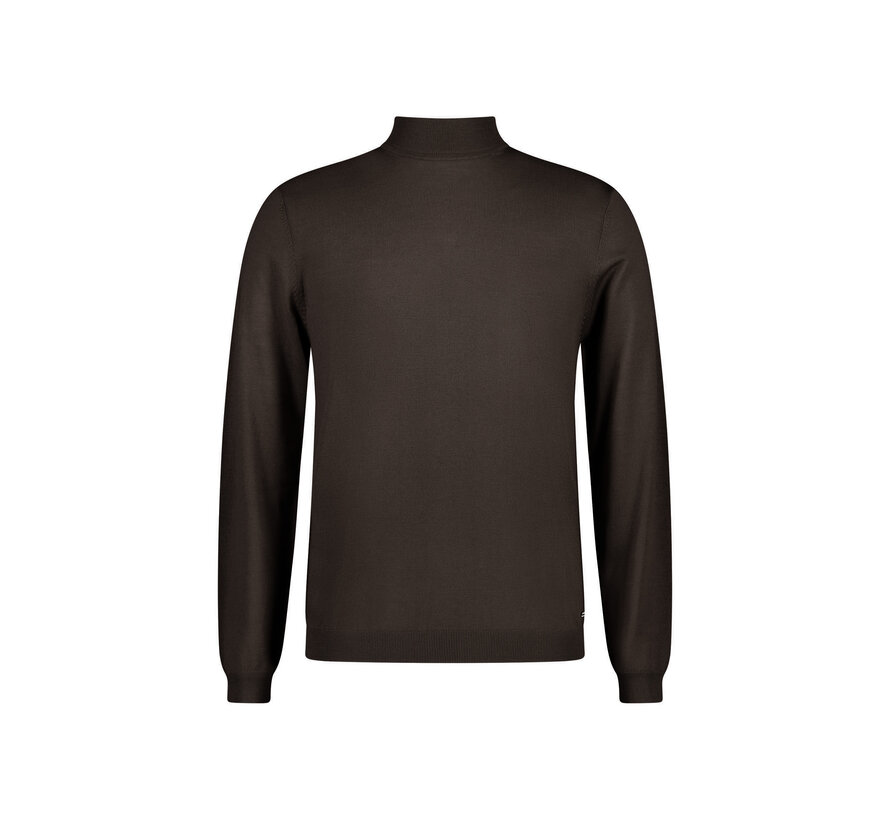 Roy Robson Pullover Mock Neck Wol Dark Brown (091 17855 1304700 - A210)
