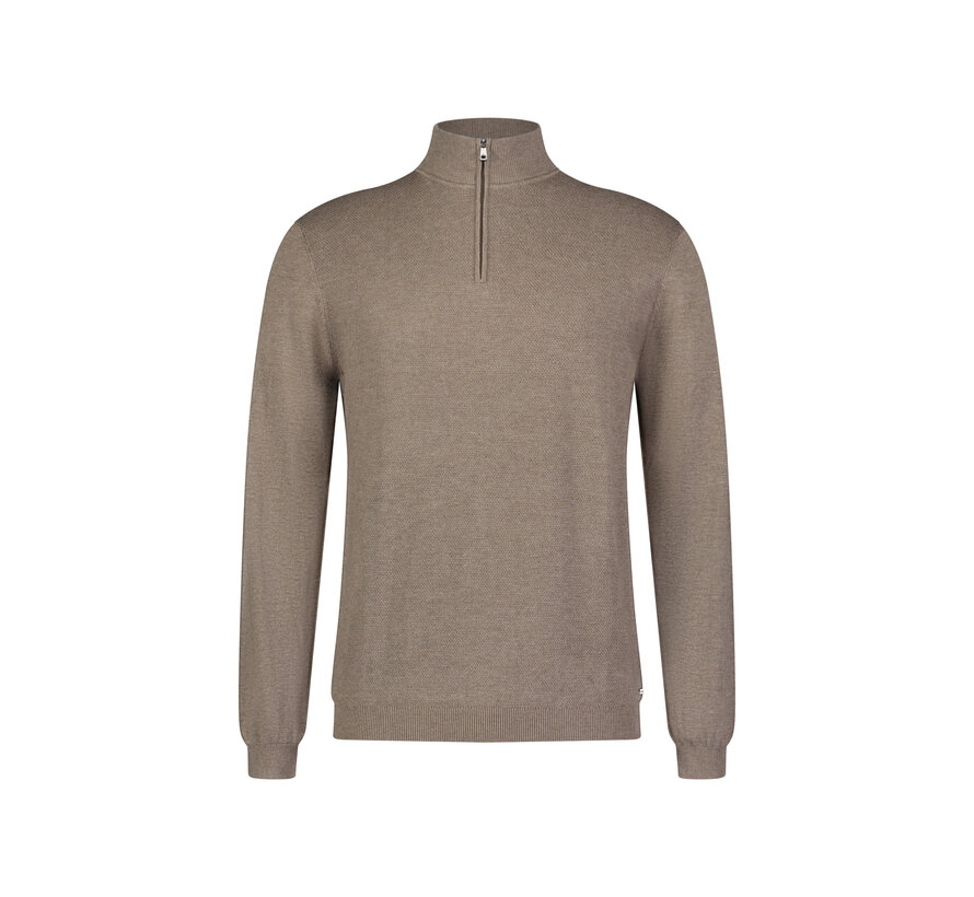Roy Robson Pullover Half Zip Structure Brown (091 17879 1304900 - A230)