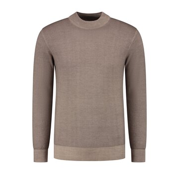 District Indigo Mockneck Pullover Merino/Stretch Brown (7.22.508.502 - 046)