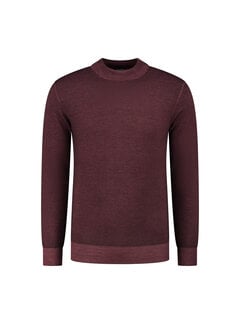 District Indigo Mockneck Pullover Merino/Stretch Bordeaux (7.22.508.502 - 082)