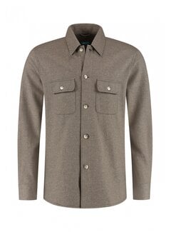 District Indigo Overshirt Wol Mix Bruin (7.52.040.756 - 048)