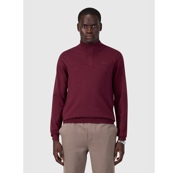 Pure Path Pure Path Pullover Half Zip Flat Knit Wine Red (26030807 - 107)