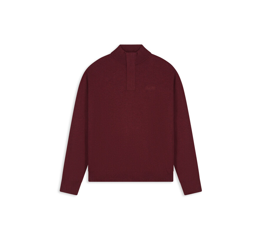 Pure Path Pullover Half Zip Flat Knit Wine Red (26030807 - 107)