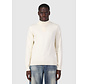 Pure Path Pullover Half Zip Flat Knit Ecru (26030807 - 54)