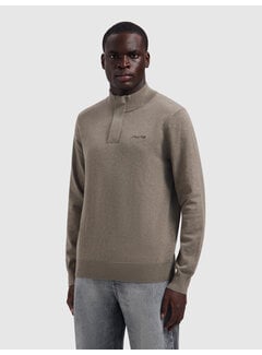 Pure Path Pure Path Pullover Half Zip Flat Knit Taupe Mel. (26030807 - 75)