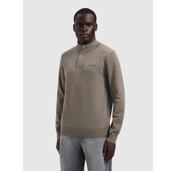 Pure Path Pure Path Pullover Half Zip Flat Knit Taupe Mel. (26030807 - 75)