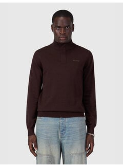Pure Path Pure Path Pullover Half Zip Flat Knit Dark Brwon (26030807 - 96)