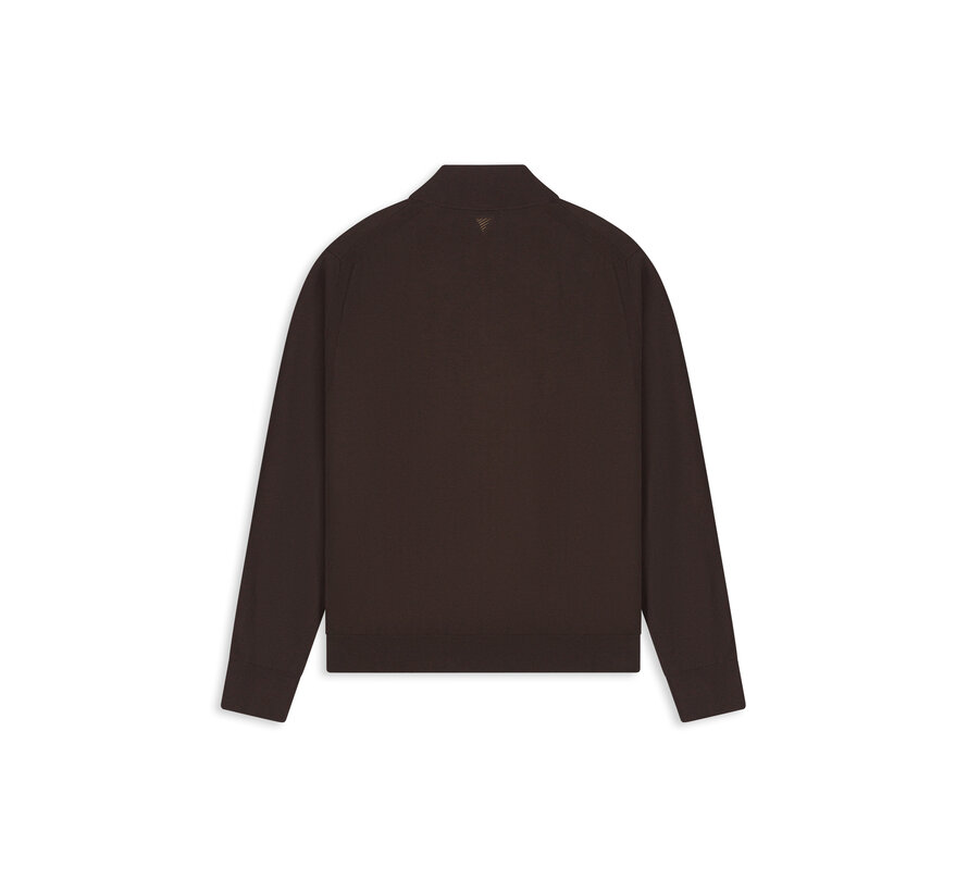 Pure Path Pullover Half Zip Flat Knit Dark Brwon (26030807 - 96)