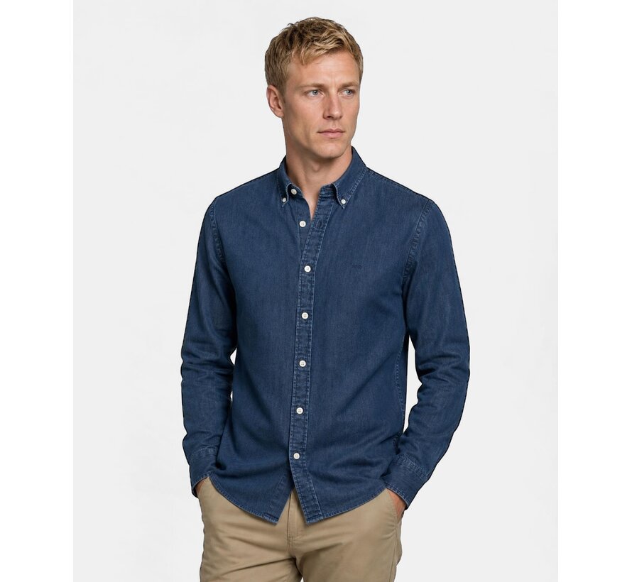 McGregor Overhemd Chambrey Shirt Medium Blue (MM999.6001.06 - 2002)