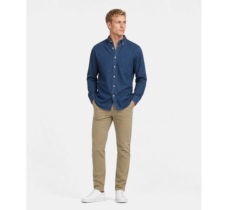McGregor Overhemd Chambrey Shirt Medium Blue (MM999.6001.06 - 2002)
