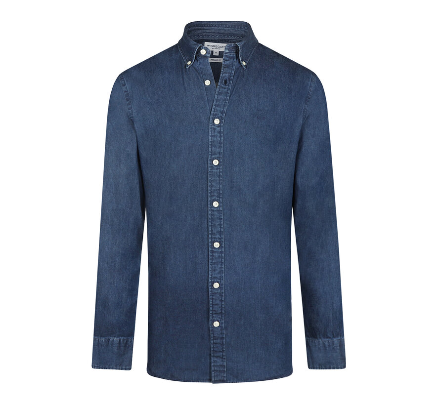 McGregor Overhemd Chambrey Shirt Medium Blue (MM999.6001.06 - 2002)