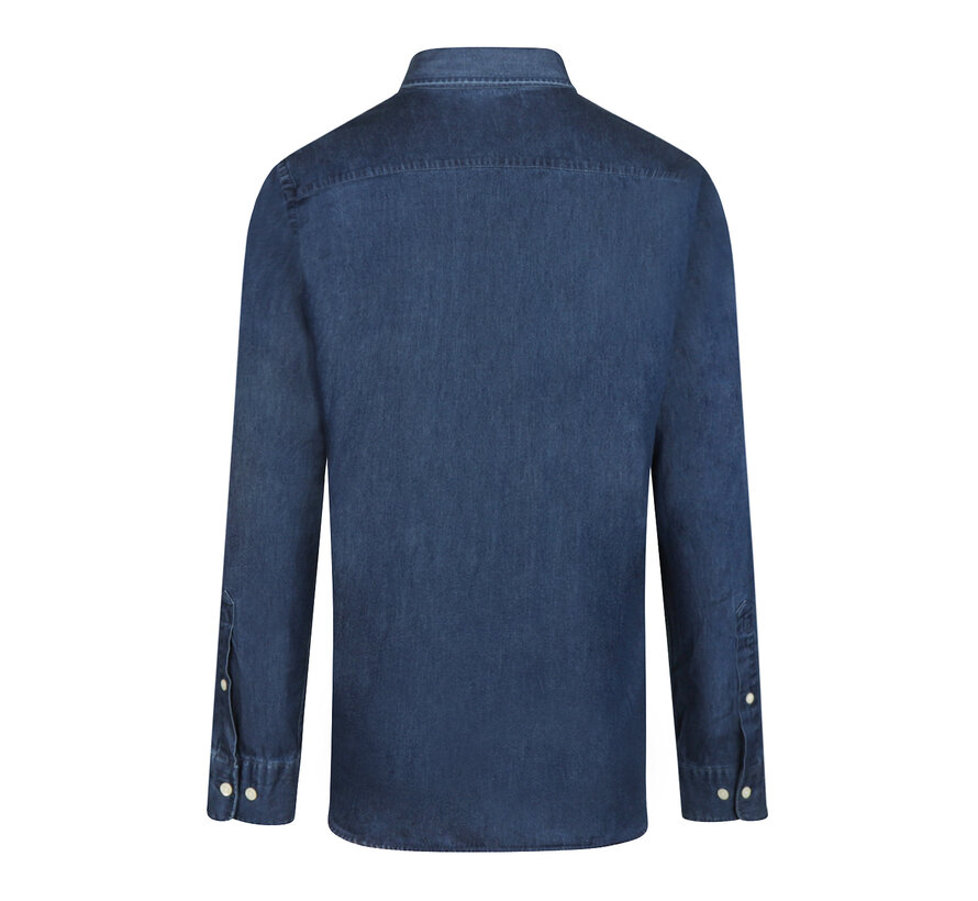 McGregor Overhemd Chambrey Shirt Medium Blue (MM999.6001.06 - 2002)