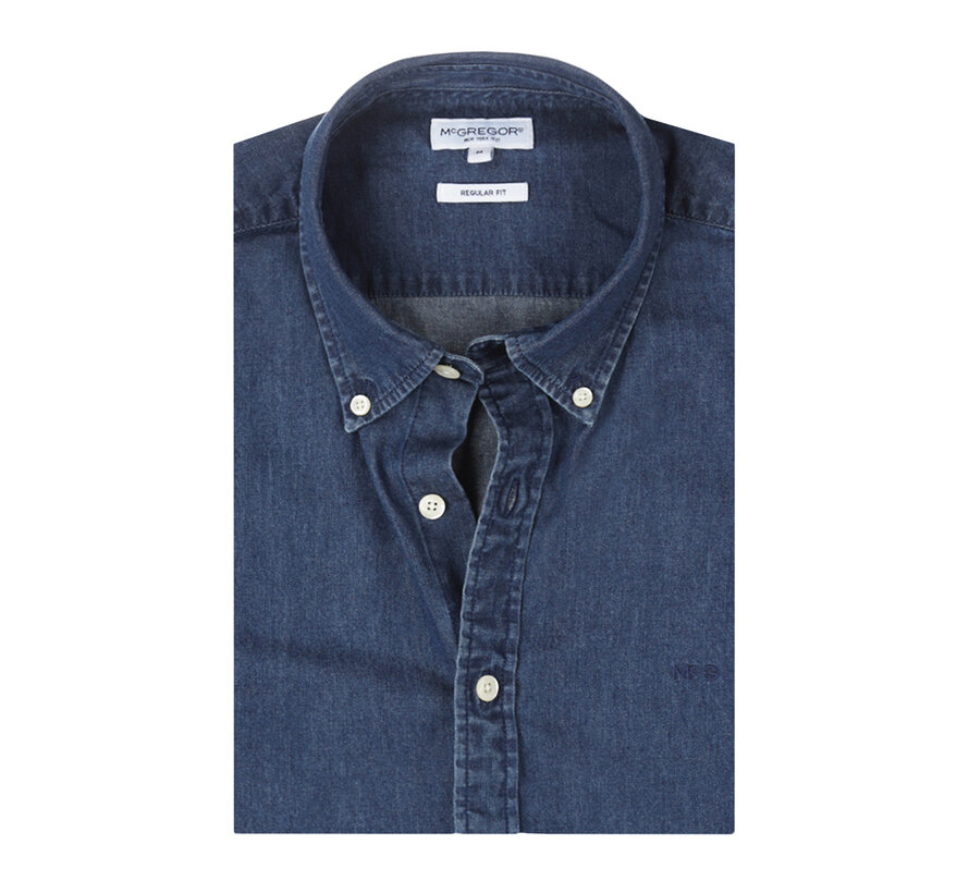 McGregor Overhemd Chambrey Shirt Medium Blue (MM999.6001.06 - 2002)
