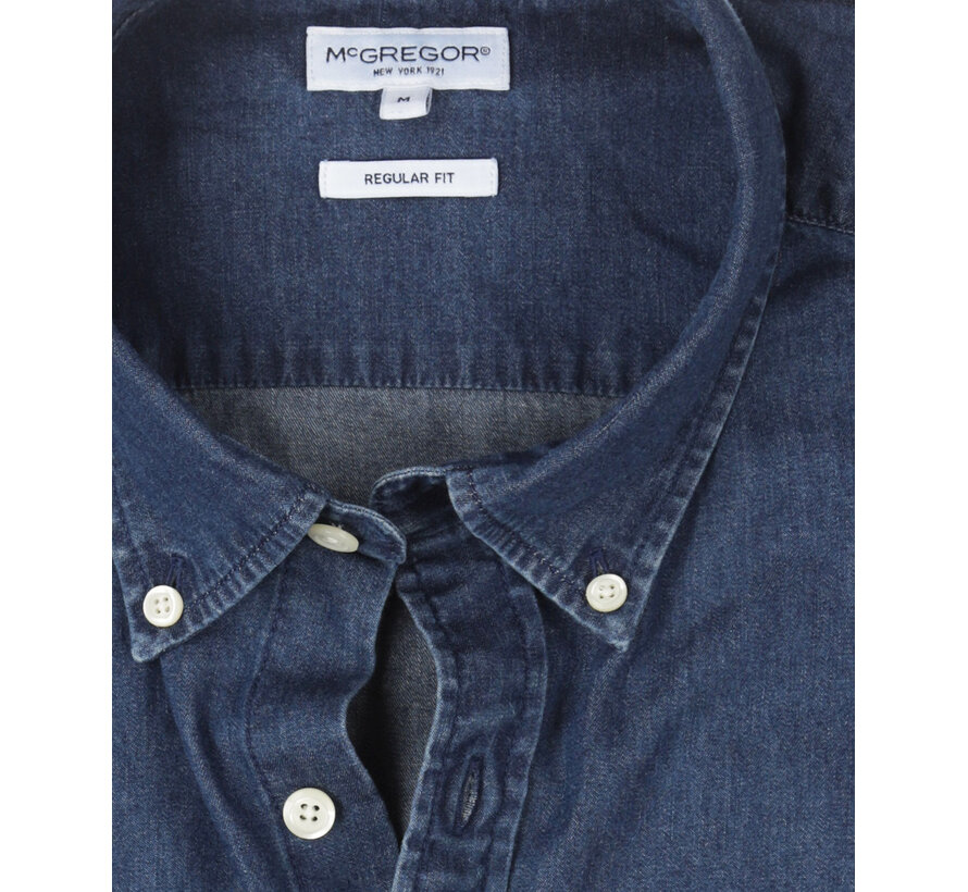 McGregor Overhemd Chambrey Shirt Medium Blue (MM999.6001.06 - 2002)