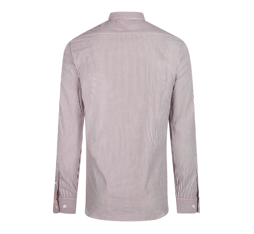 McGregor Overhemd Poplin Stripe Peached Shirt Burgundy (MM999.6001.05 - 4215)
