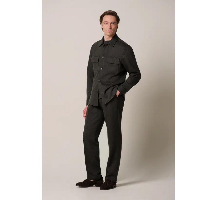 Profuomo Overshirt Wolmix Knitted Dark Brown (PPXF30001D)
