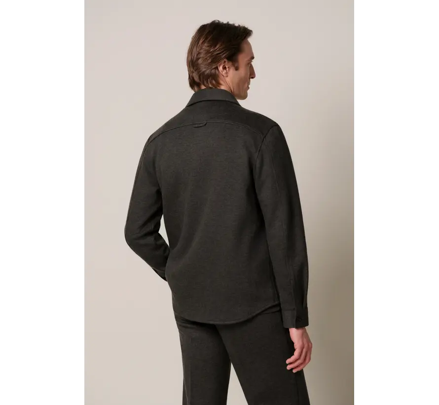 Profuomo Overshirt Wolmix Knitted Dark Brown (PPXF30001D)