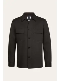 Profuomo Overshirt Wolmix Knitted Dark Brown (PPXF30001D)
