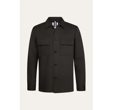 Profuomo Overshirt Wolmix Knitted Dark Brown (PPXF30001D)