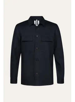 Profuomo Overshirt Wolmix Knitted Navy (PPXF30001A)