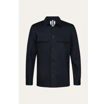 Profuomo Overshirt Wolmix Knitted Navy (PPXF30001A)