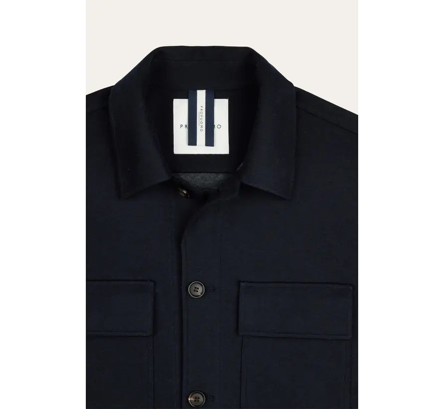 Profuomo Overshirt Wolmix Knitted Navy (PPXF30001A)