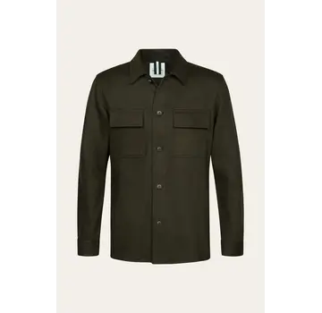 Profuomo Overshirt Wolmix Knitted Dark Green (PPXF30001C)