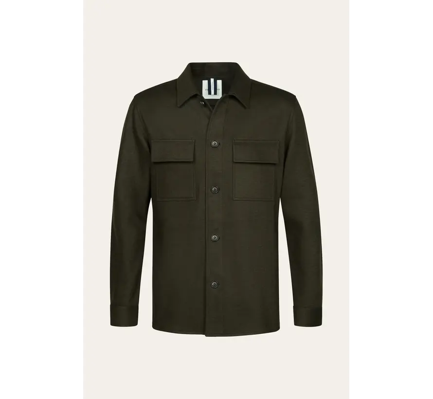 Profuomo Overshirt Wolmix Knitted Dark Green (PPXF30001C)