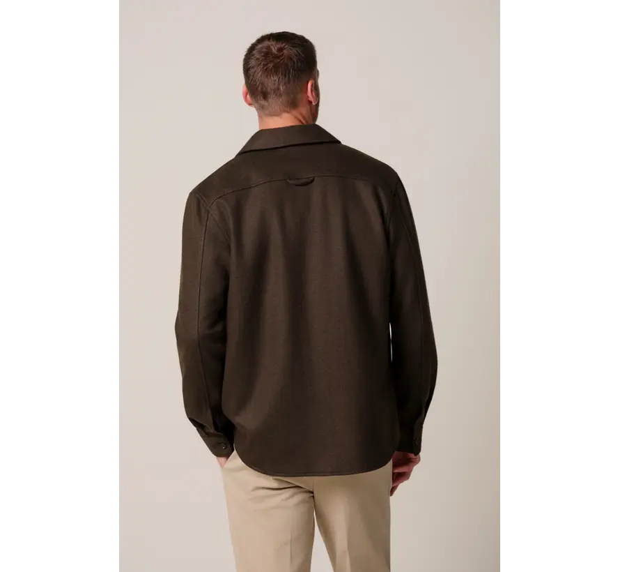 Profuomo Overshirt Wolmix Knitted Dark Green (PPXF30001C)