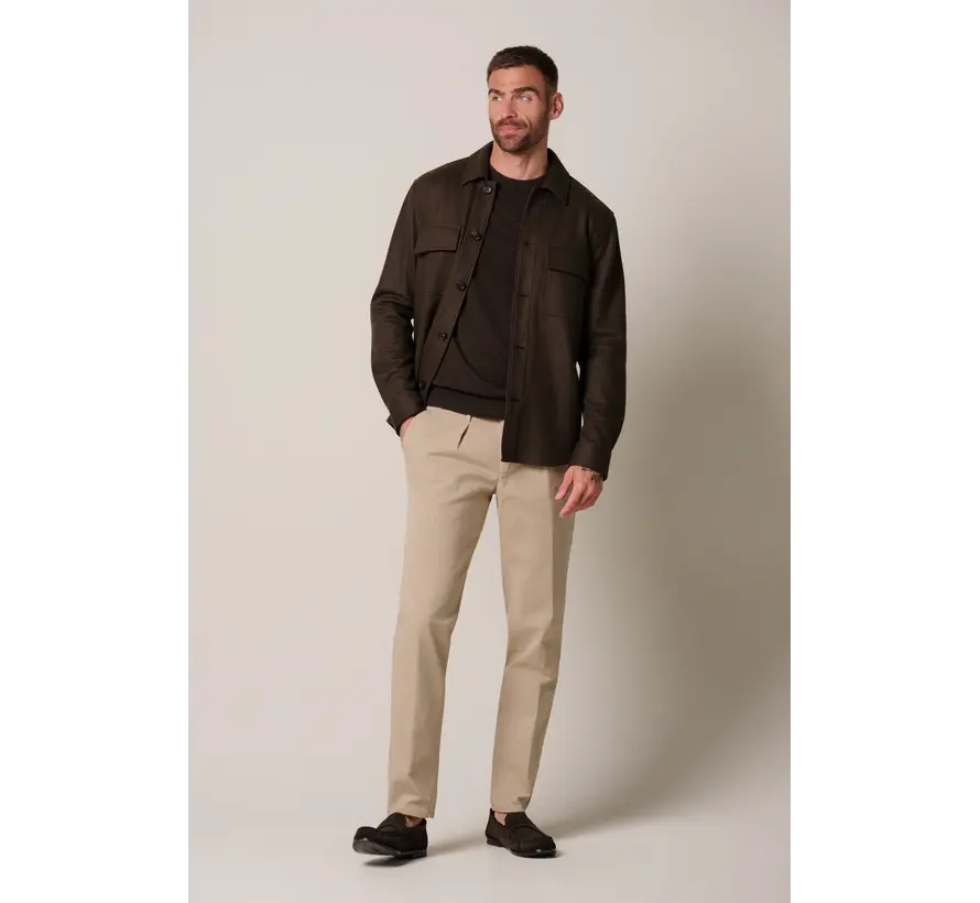 Profuomo Overshirt Wolmix Knitted Dark Green (PPXF30001C)