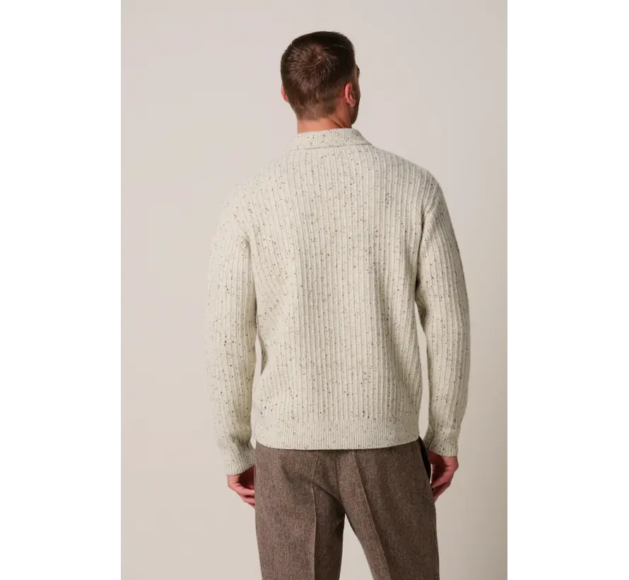 Profuomo Longsleeve Polo Wol Donegal Sand (PPXJ30045A)