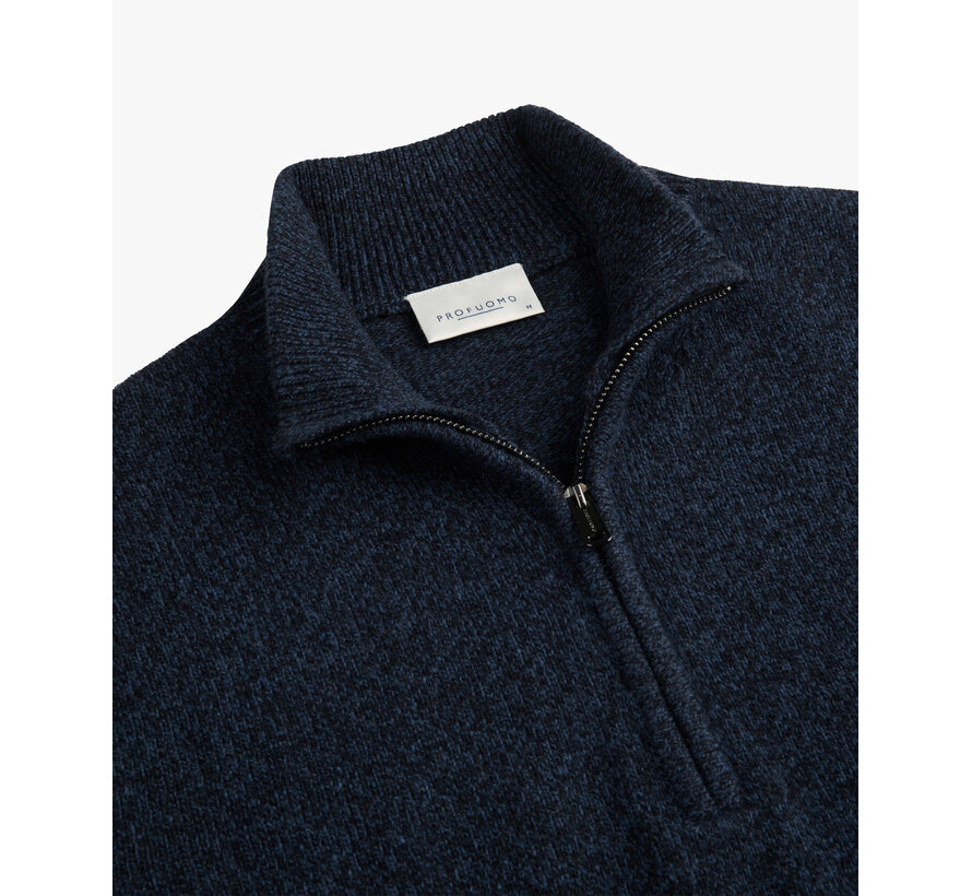 Profuomo Trui Half Zip Wol Royal Mel. (PPXJ30047A)
