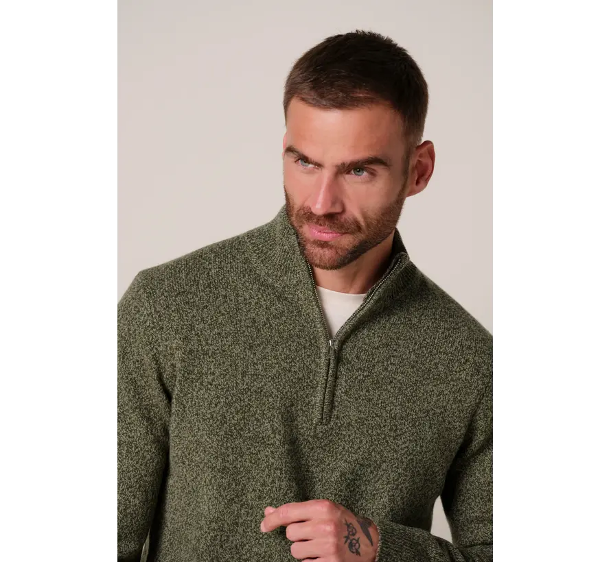 Profuomo Trui Half Zip Wol Dark Green (PPXJ30047D)