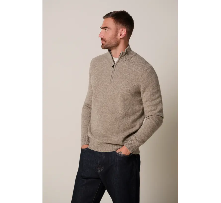 Profuomo Trui Half Zip Wol Beige (PPXJ30047E)