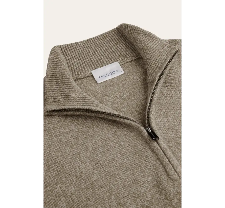 Profuomo Trui Half Zip Wol Beige (PPXJ30047E)