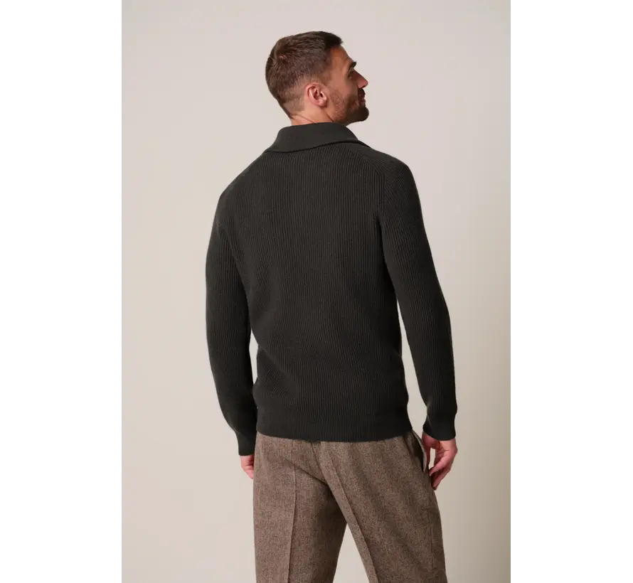Profuomo Trui Half Zip Wol Dark Brown (PPXJ30058F)