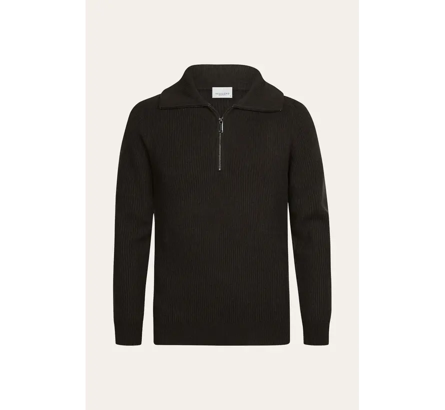 Profuomo Trui Half Zip Wol Dark Brown (PPXJ30058F)