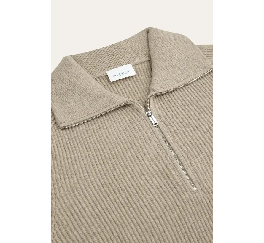 Profuomo Trui Half Zip Wol Beige (PPXJ30058G)