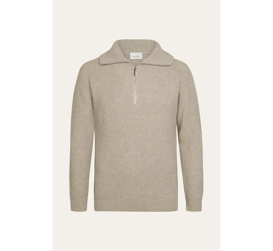 Profuomo Trui Half Zip Wol Beige (PPXJ30058G)