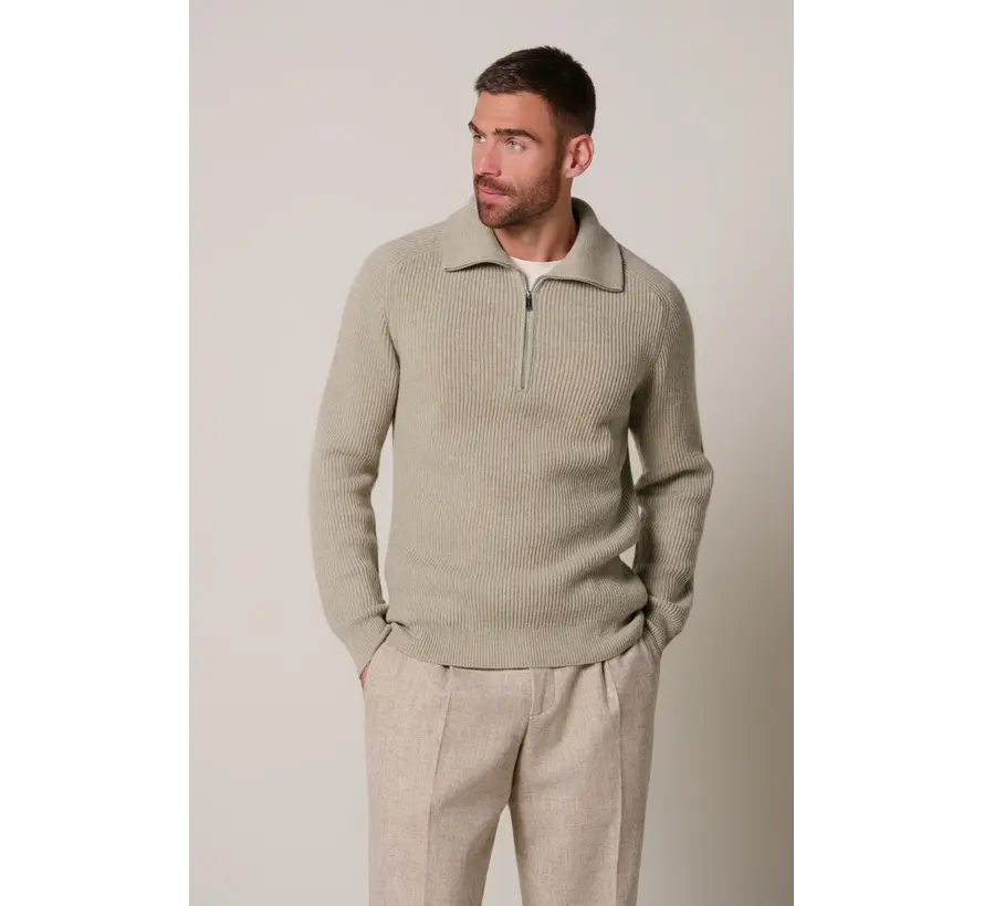 Profuomo Trui Half Zip Wol Beige (PPXJ30058G)