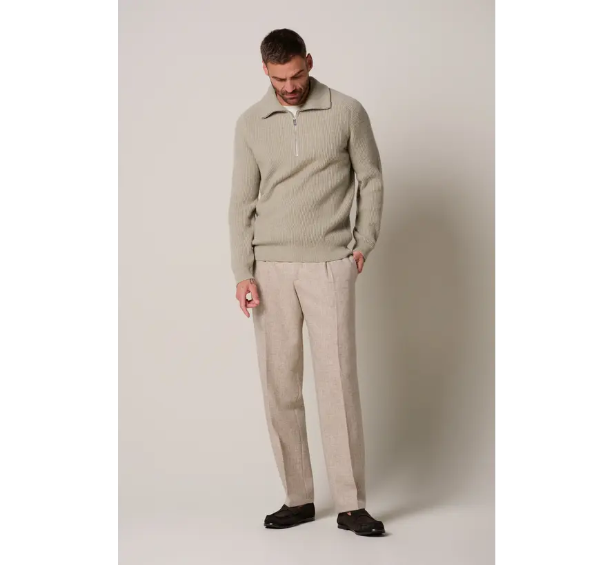 Profuomo Trui Half Zip Wol Beige (PPXJ30058G)