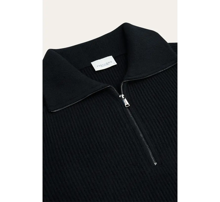 Profuomo Trui Half Zip Wol Navy (PPXJ30058A)