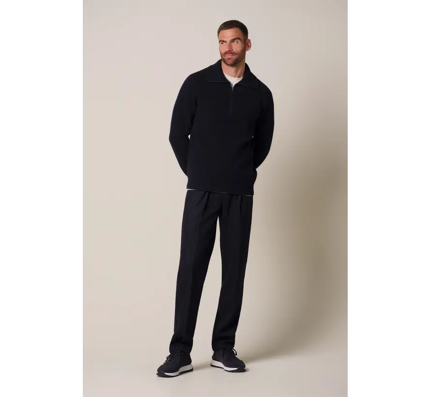 Profuomo Trui Half Zip Wol Navy (PPXJ30058A)